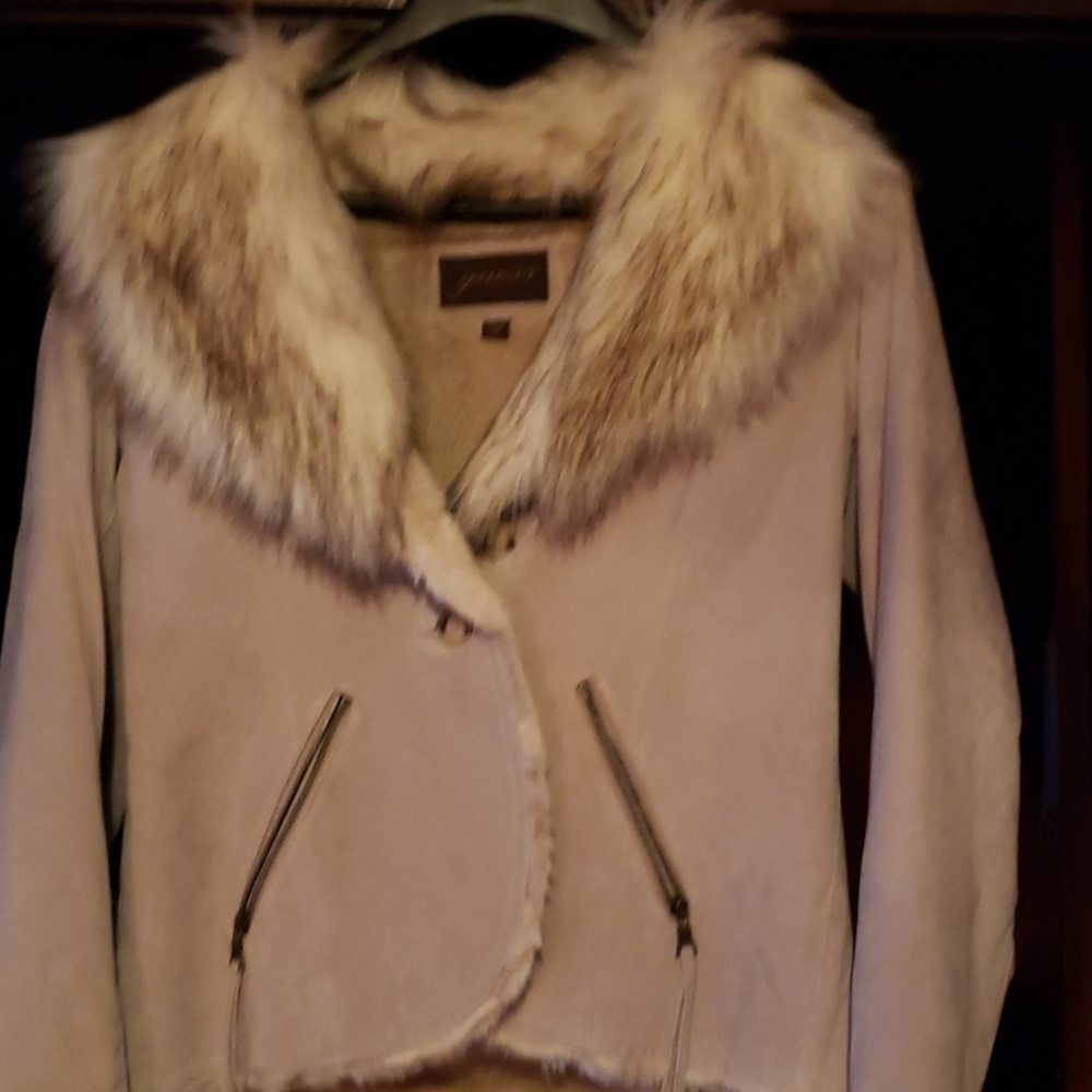 Guess 100% leather coat
